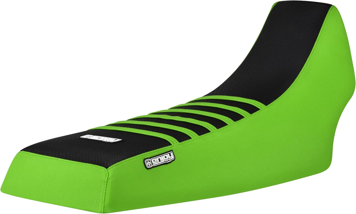 Enjoy Mfg Seat Cover - Compatible with Yamaha 1987-2006 Banshee (ATV) #112 (Green Sides/Black top/Black Ribs)