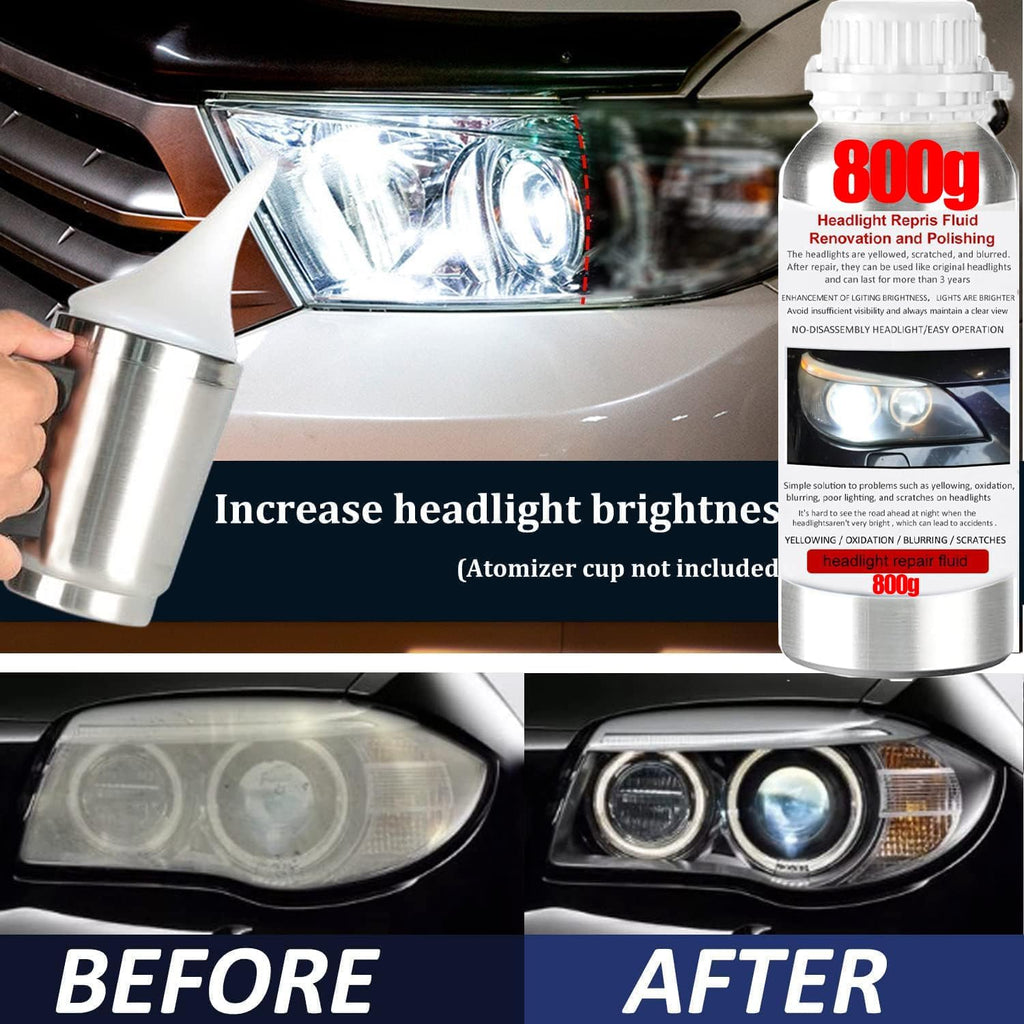VCTSELITY 800g Headlight Restoration Liquid | Headlight Polishing Repair Fluid, Headlight Polish Restoration, Remove Yellowing/Scratch/Haze/Oxidation/Vague