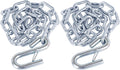 NBJINGYI 5/16" X 27" 2PCS Grade 30 Trailer Boat Gooseneck Safety Chain with Spring Clips with One S Hook
