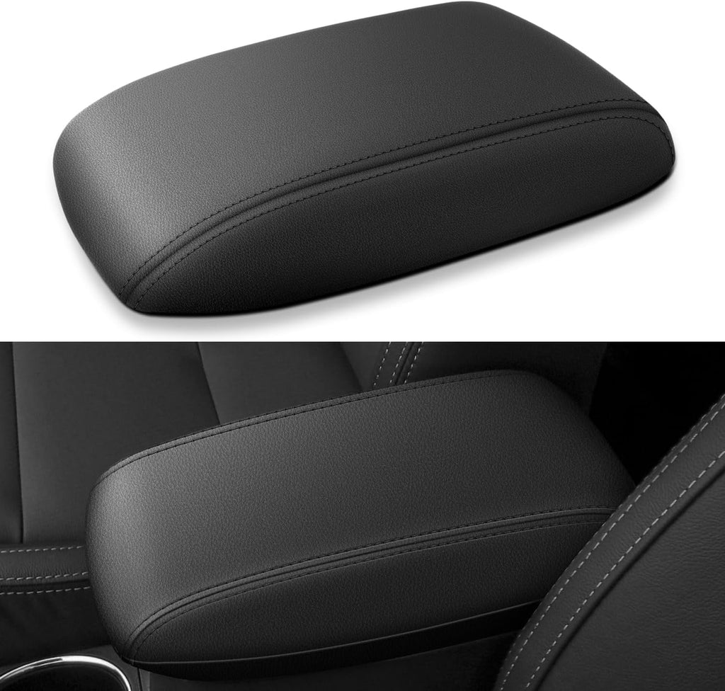 Center Console Armrest Cover Compatible with Toyota Corolla 2014-2019 Accessories, Premium Leather Arm Rest Cover Pad, Car Middle Console Cover (Black)