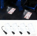Motrobe 4PCS Puddle Lights for Tesla Model Y Juniper 2025 2026 Model 3 Highland 2024-2026 4K HD Ultra-Bright Cyber-Stripe Projection Door Lights No Error Code Never Fade Tesla Accessories