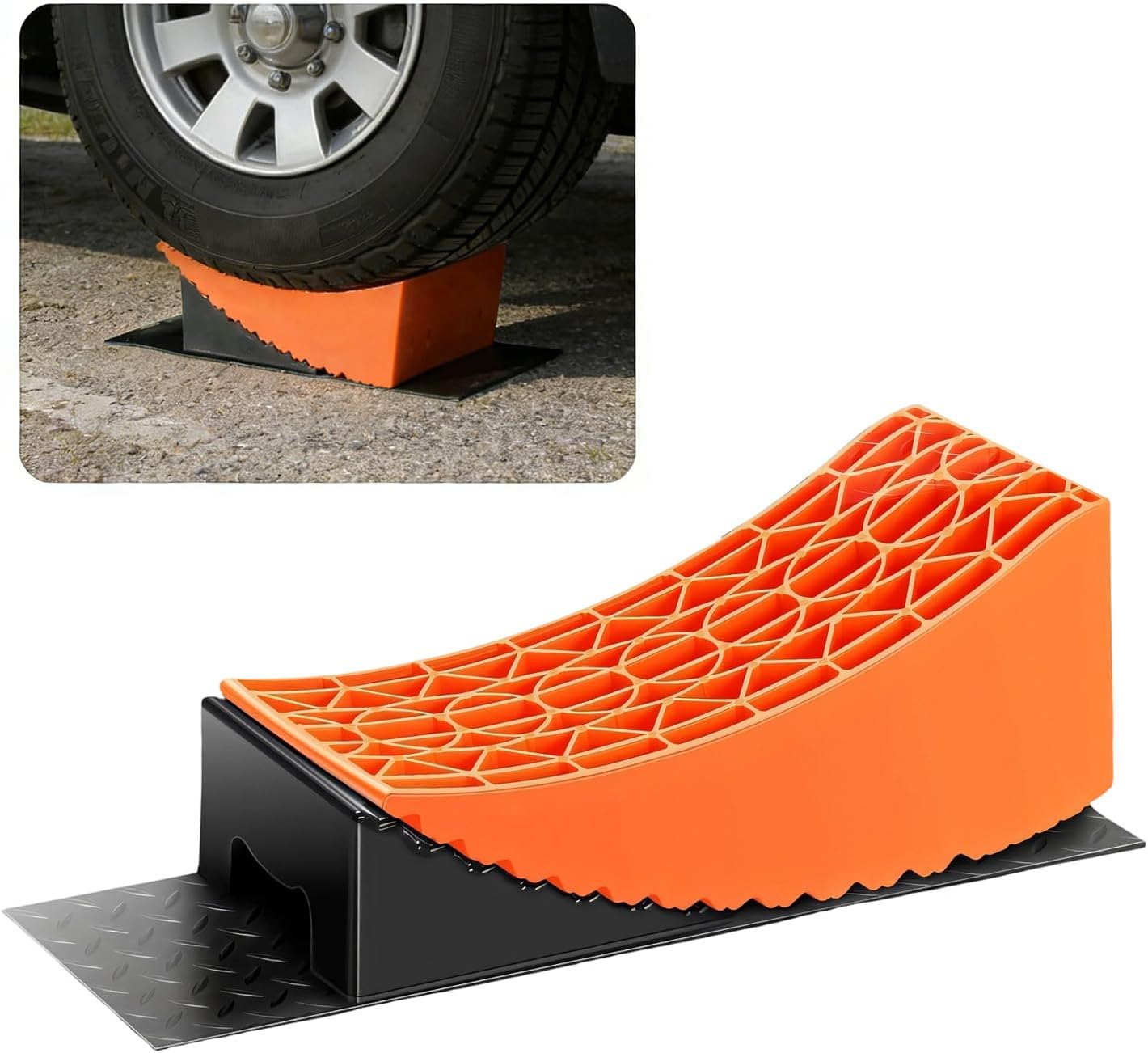 Vehicle Leveling Blocks ABS Wheel Chocks for Stabilization and Anti Slip on Uneven Grounds ABS Leveling Blocks