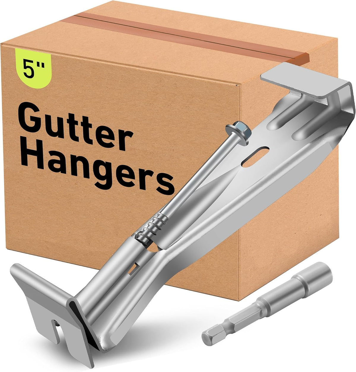 5 inch gutter hangers, heavy duty hidden brackets, main product view