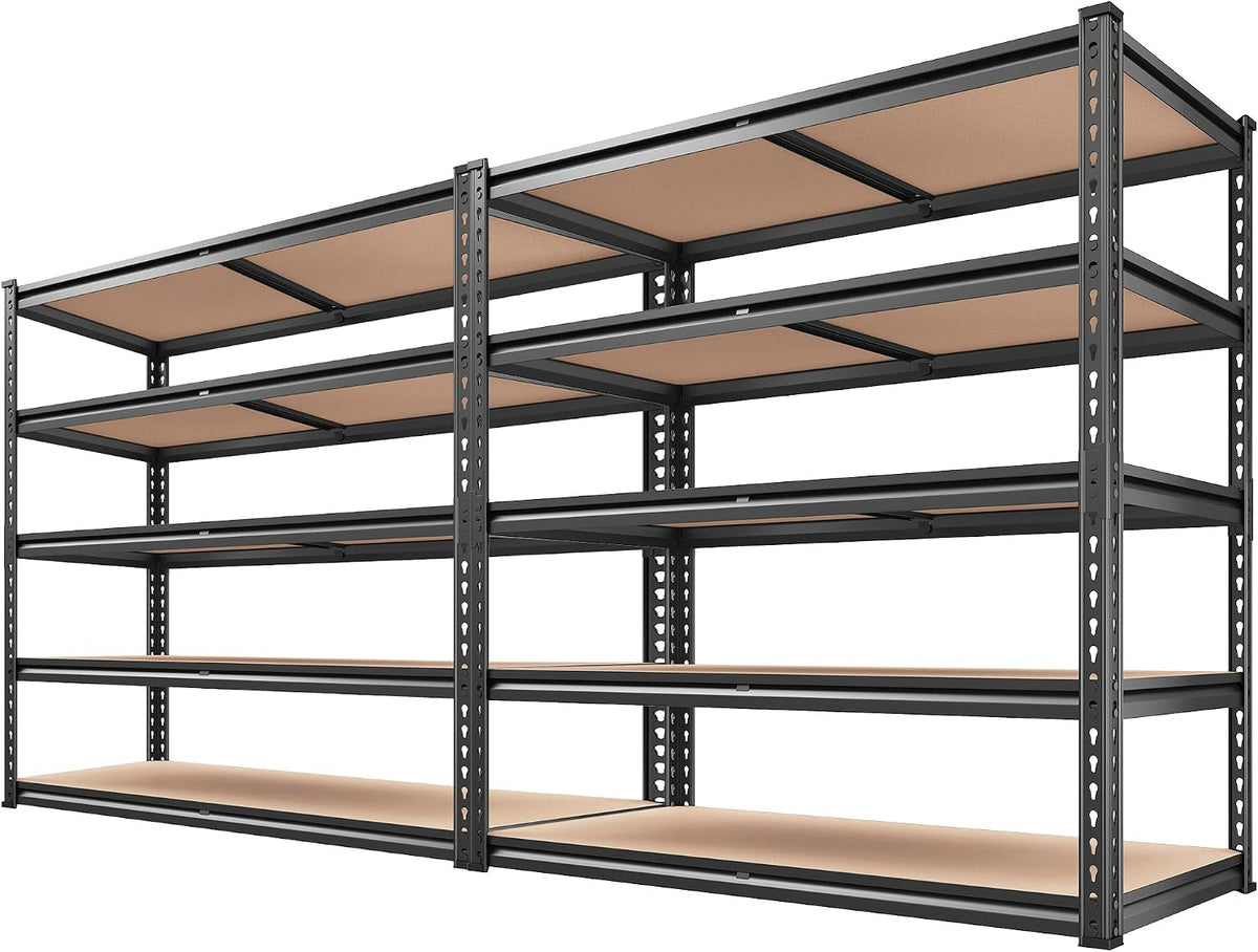 REIBII 2000LBS Garage Shelving Heavy Duty 72''H Storage Shelves 5 Tier Heavy