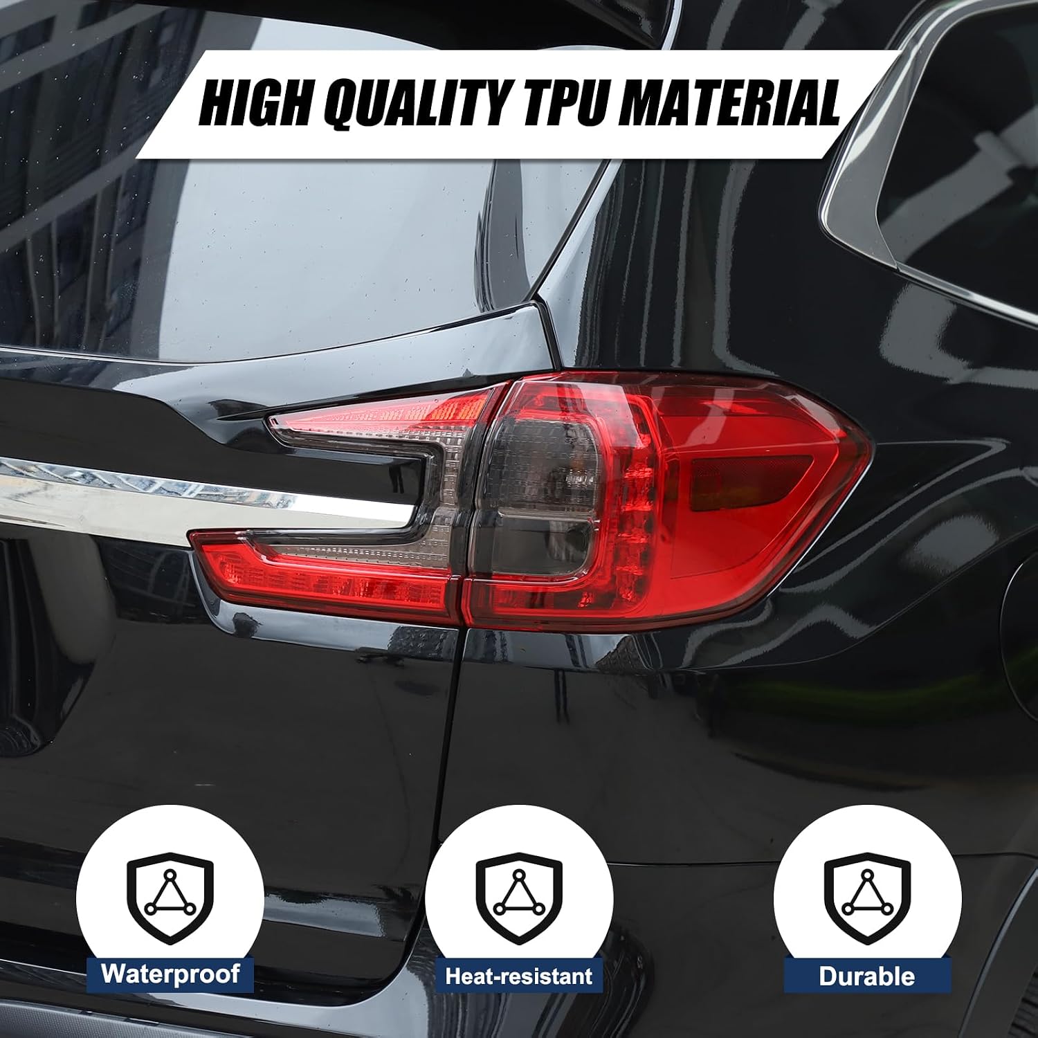 Car Tail Light Lamp Tint Film Compatible with Subaru Ascent 2023-2026,TPU Rear Light Precut Film Cover Kit Sticker Protective Exterior Accessories (Rear)