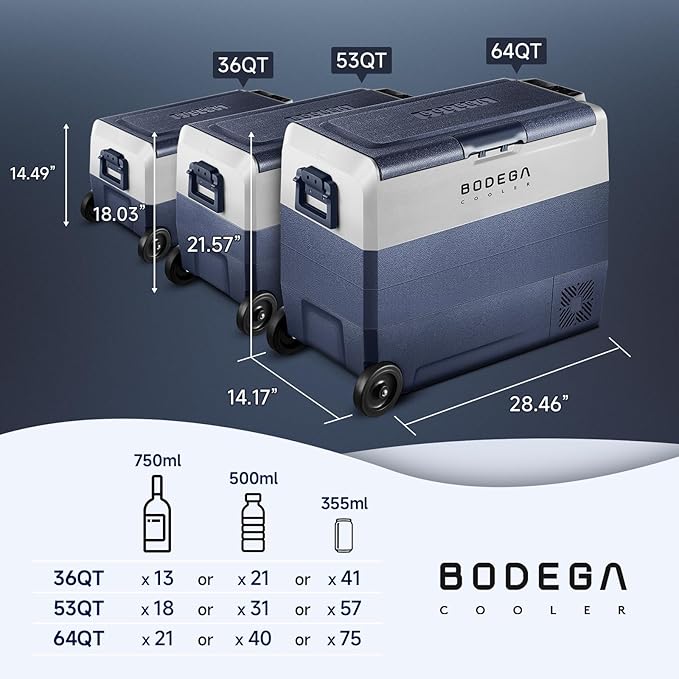 BODEGACOOLER 【Upgraded】 12 Volt Refrigerator, Portable Freezer, Car Fridge Dual - Image 8