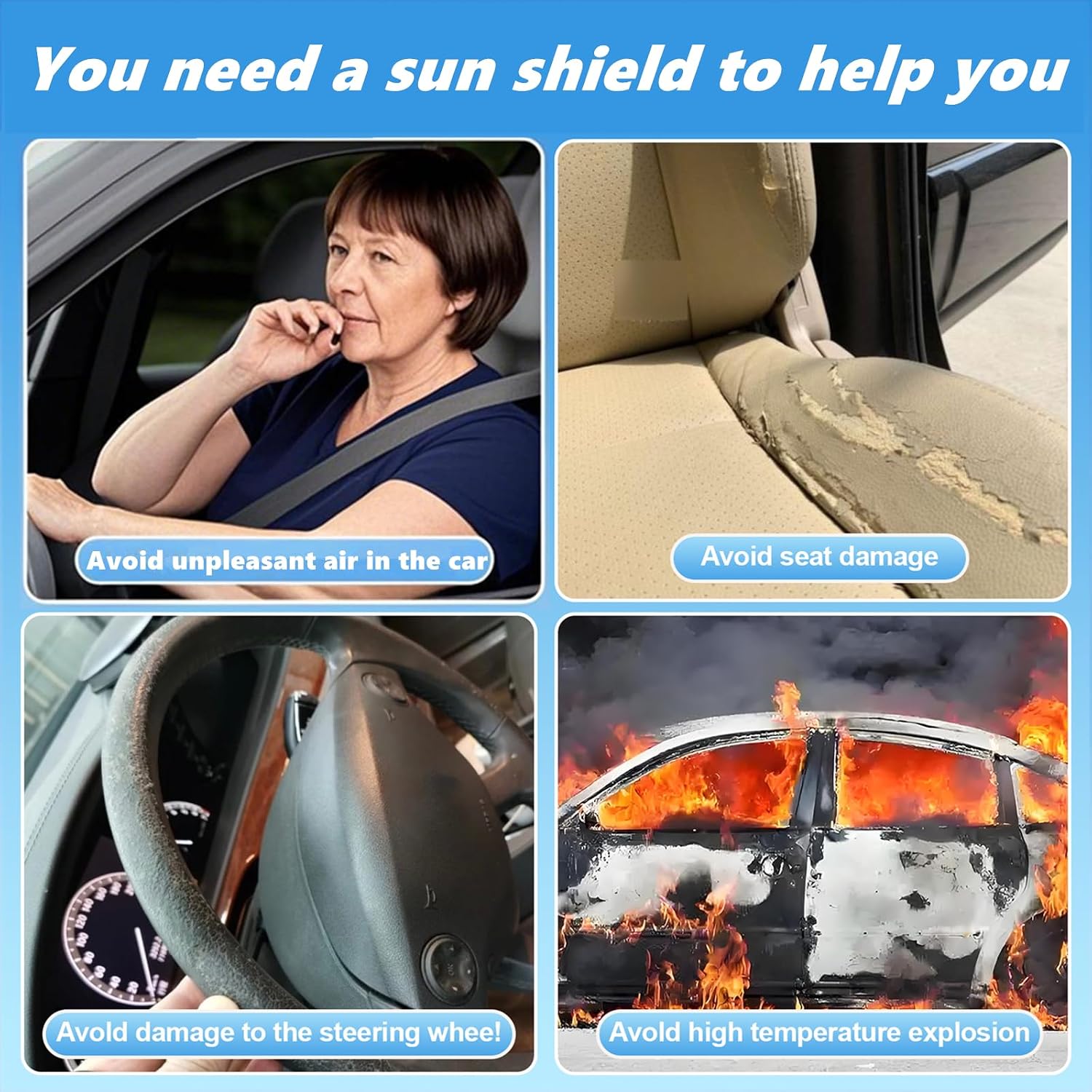 Windshield Sun Shade for Subaru Forester 2019-2026 4-Layer 240T Fabric Front Window Sun Visor, Blocks UV Rays & Heat, Keep Vehicle Cool