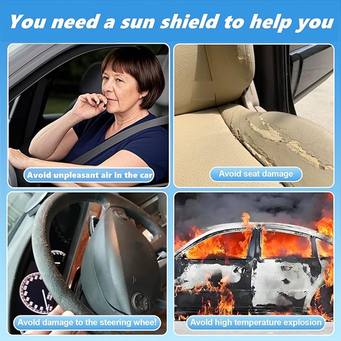 Windshield Sun Shade for Toyo-ta Camry 2025 4-Layer Front Window Shade Custom - Image 4