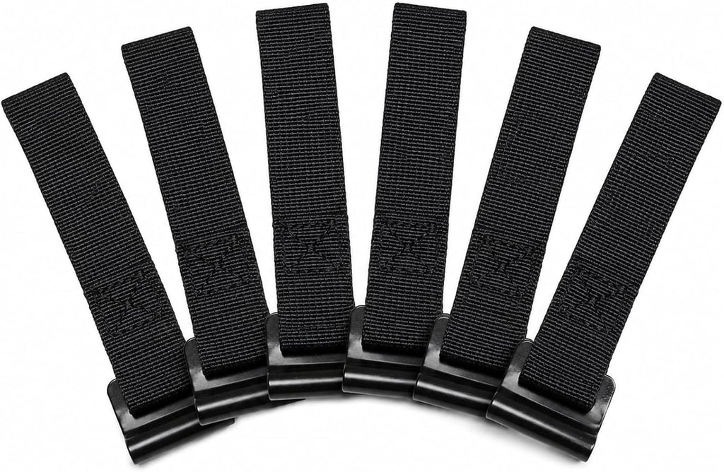 Car Roof Cargo Tie Down Hooks 6PCS – Secure Rooftop Bags Without Roof Rack, Door Hook Straps for SUV Sedan Travel Luggage Carrier