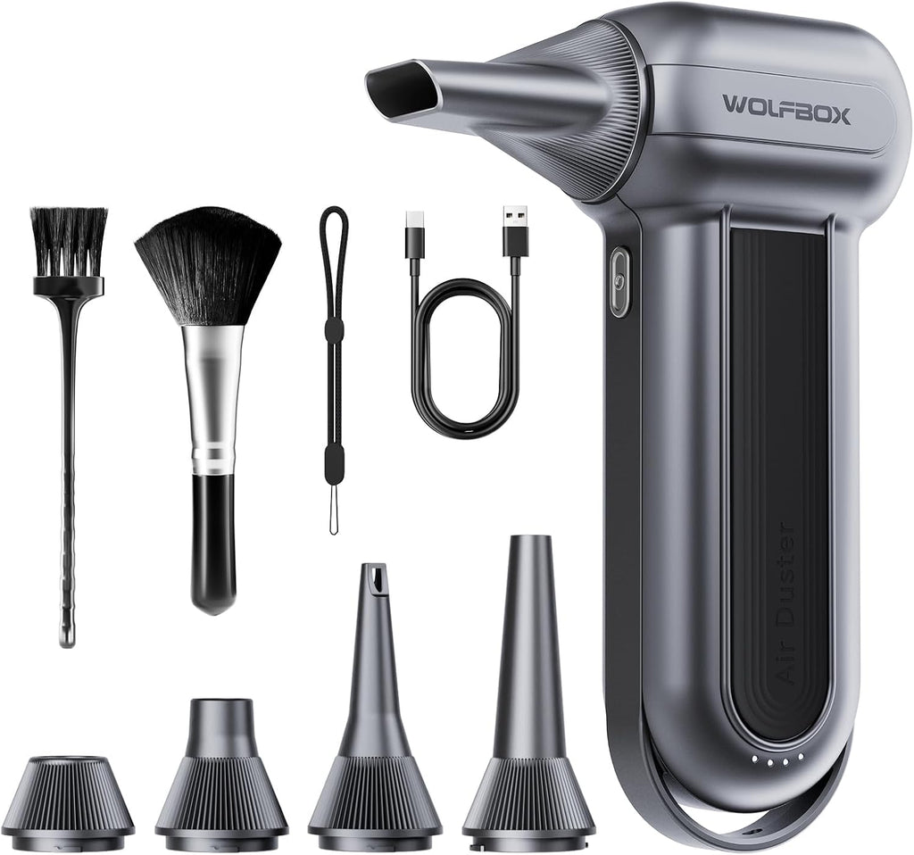 WOLFBOX MF100 Electric Air Duster-150000RPM Super Power Cordless Air Duster