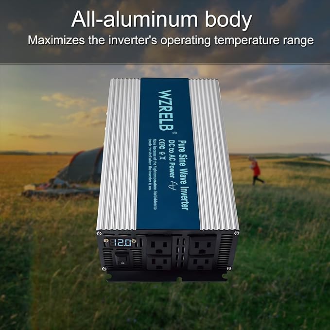 WZRELB 1800W Pure Sine Wave Inverter 36V DC to 110V 120V AC, Car Power Inverter - Image 6