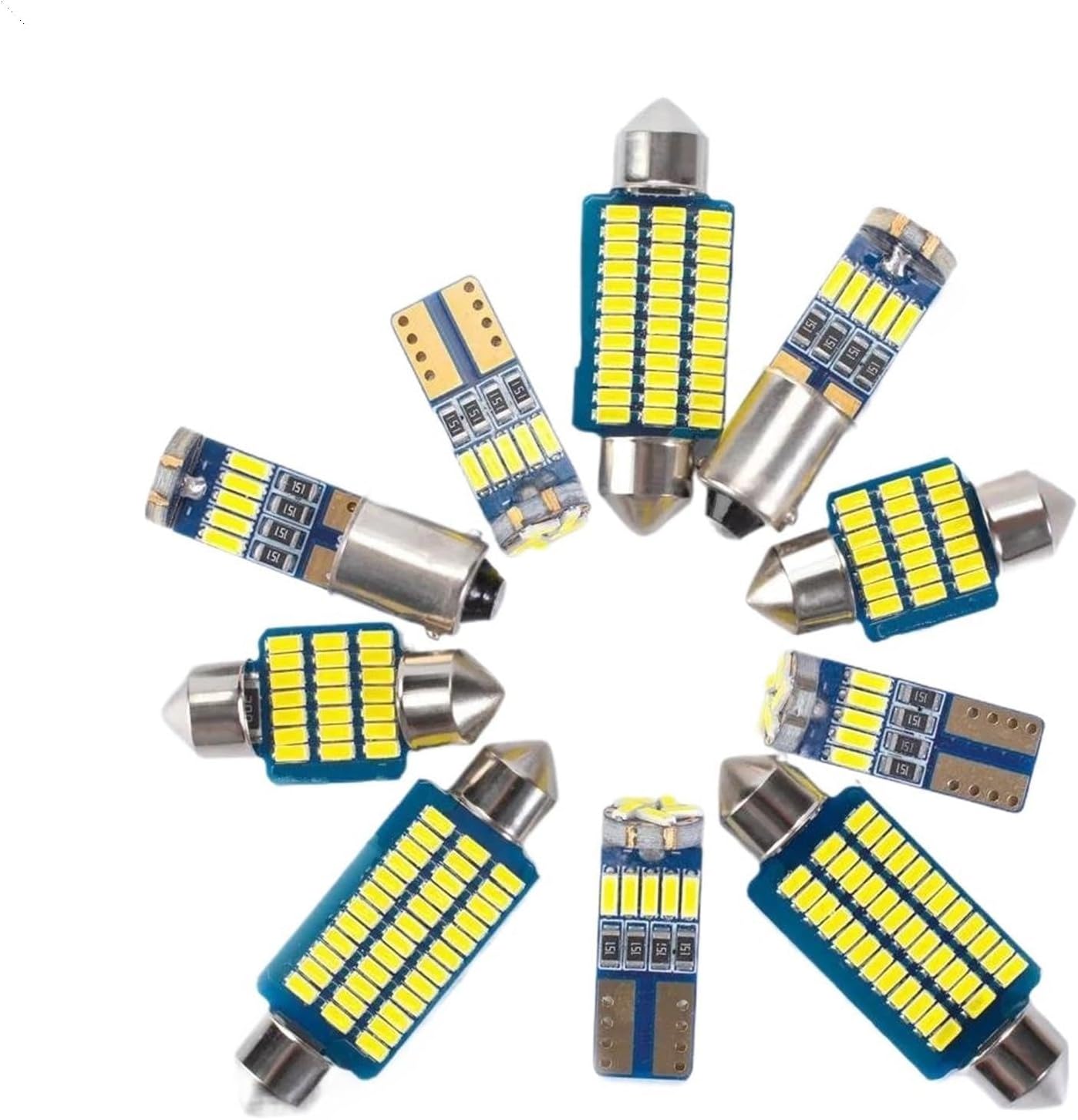 For Vauxhall For Opel For Meriva B MPV 2010 2011 2012 2013 2014 2015 2016 2017 Interior Map Dome Reading Bulbs Light Kit 11Pcs 8000K Ice Blue(8000K Ice Blue)