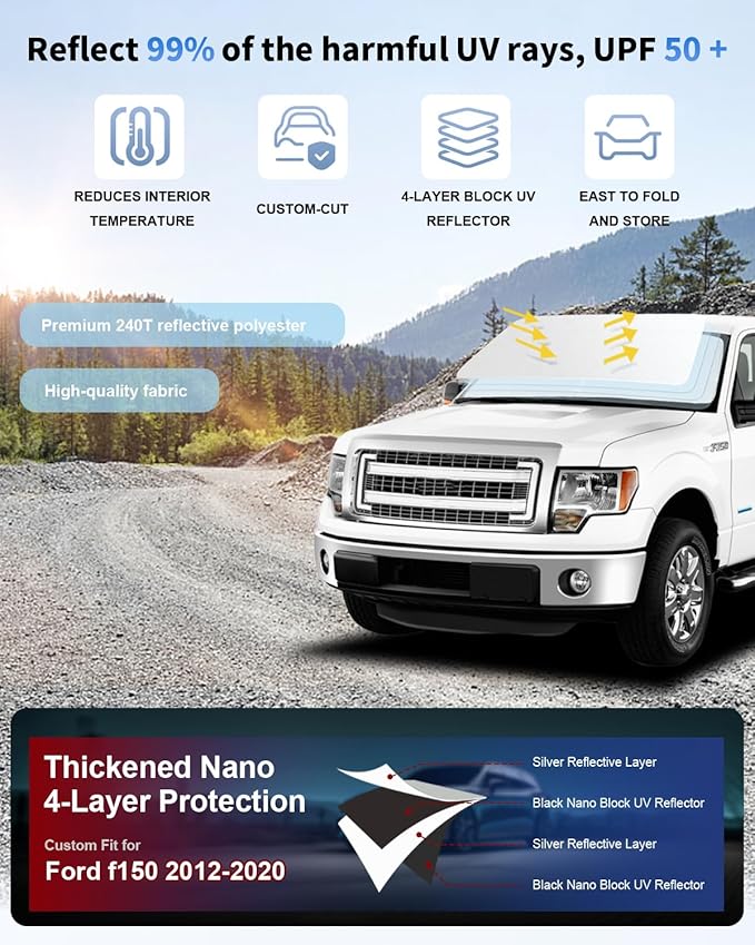for F150 Car Windshield Sun Shade - Image 2