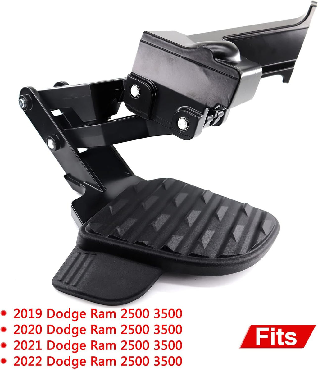 Rear Bed Step Retractable Bumper Step for 2019 2020 2021 2022 2023 2024 Dodge Ram 2500 3500 Truck Rear Tailgate Bedsteps Replaces 82215842AH 82215842AD 82215842AE 82215842AC 82215842AG