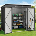 gizoon 6x4 ft outdoor shed, metal garden shed, main product view