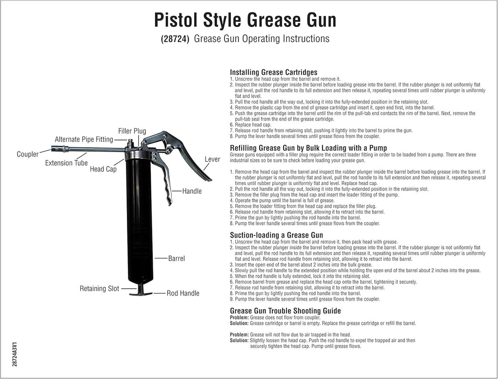 STAR BRITE White Lithium Grease Cartridge & 14 OZ Grease Gun Combo