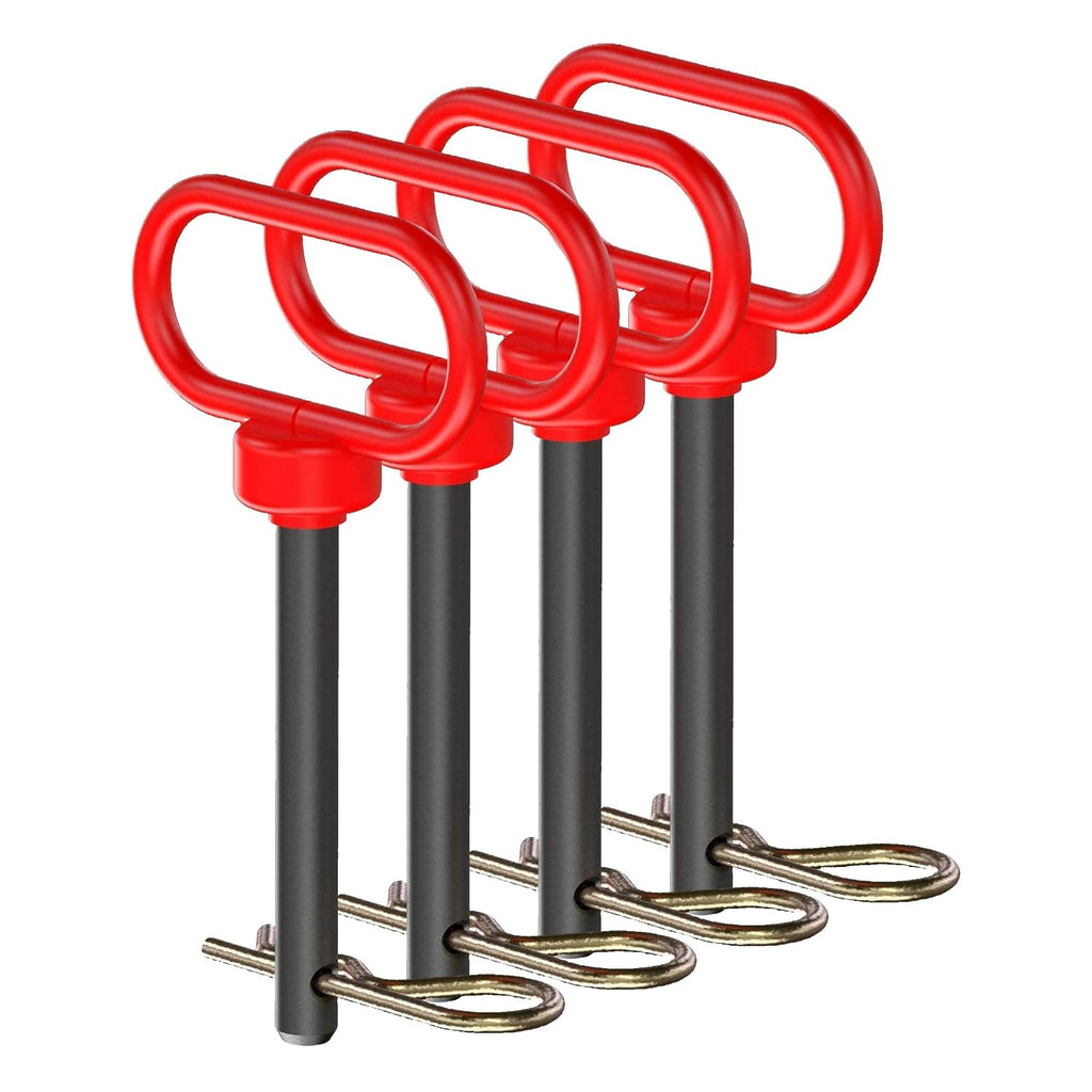 CURT 45805 1/2 x 3-5/8-Inch Clevis Pin Hitch with Rubber-Coated Handle and Clip (Pack of 4)