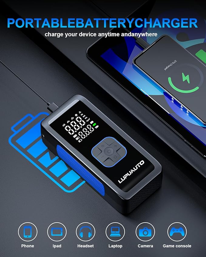 Tire Inflator Portable Air Compressor, 150PSI Air Pump Tires Portable - Image 3