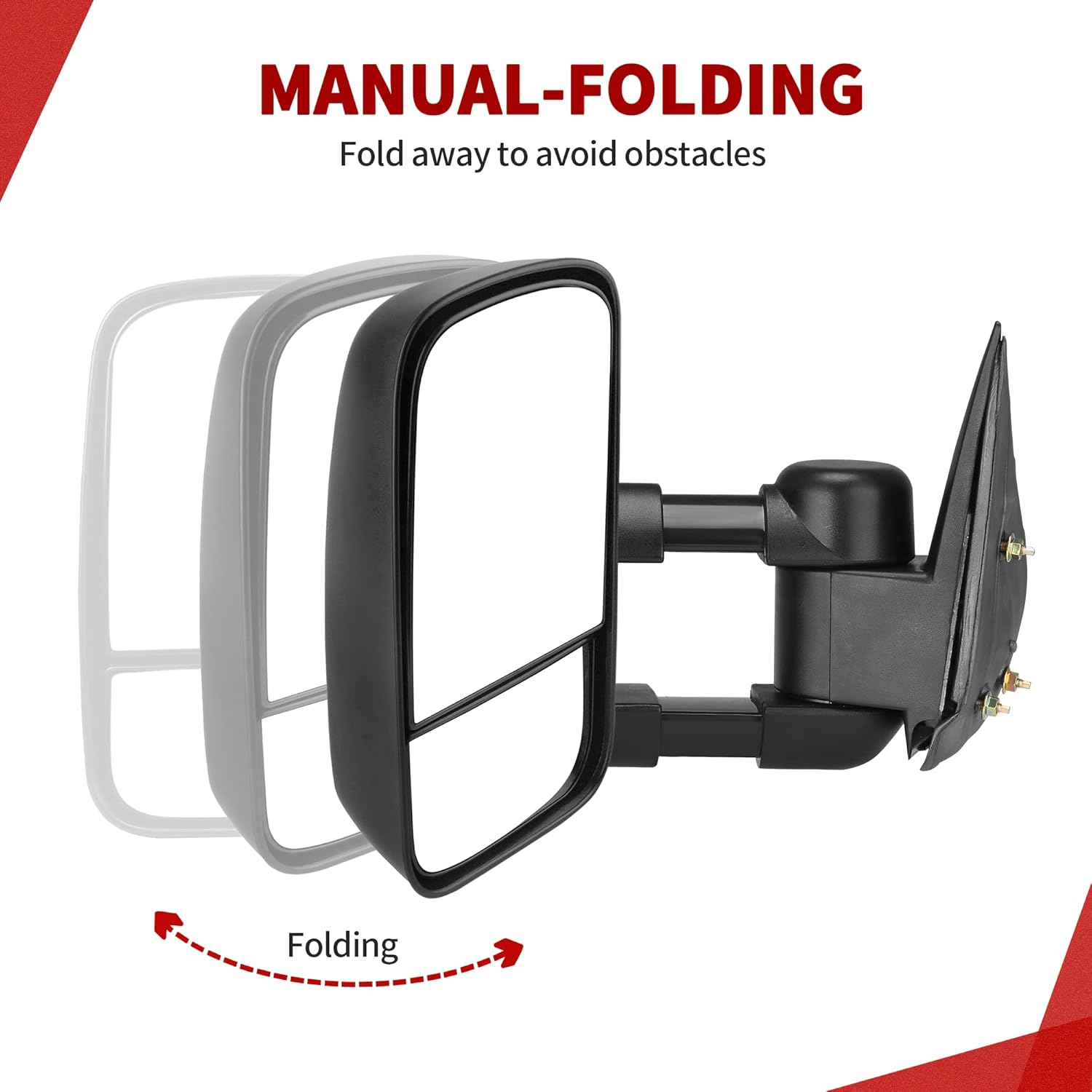 Towing Mirrors for 88-98 Chevy GMC C/K 1500 2500 3500 Pickup Pair Set Manual Extendable Side Mirrors