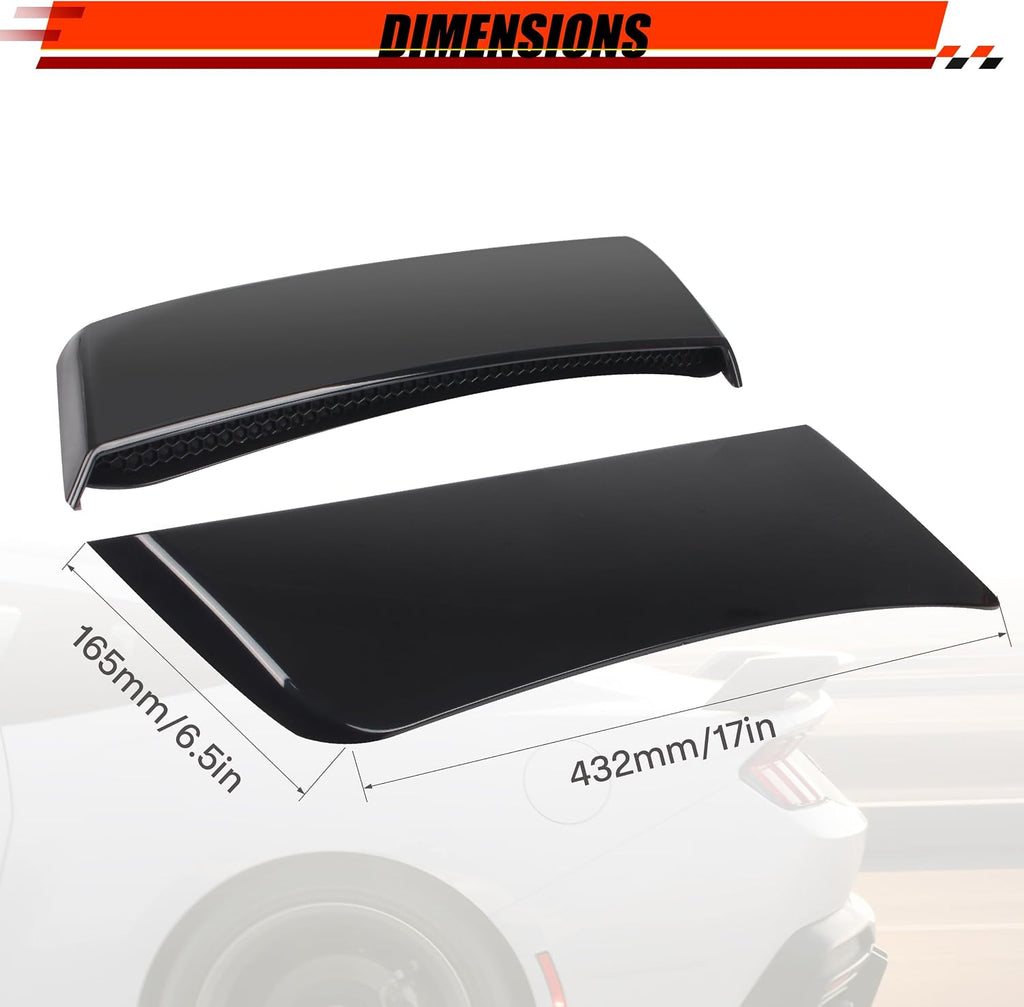 Black Rear Quarter Panel Side Scoop Compatible with Ford Mustang 2015-2023, Rear Side Fender Door Scoops Compatible with Ford Mustang 2015-2023 (2PCS)