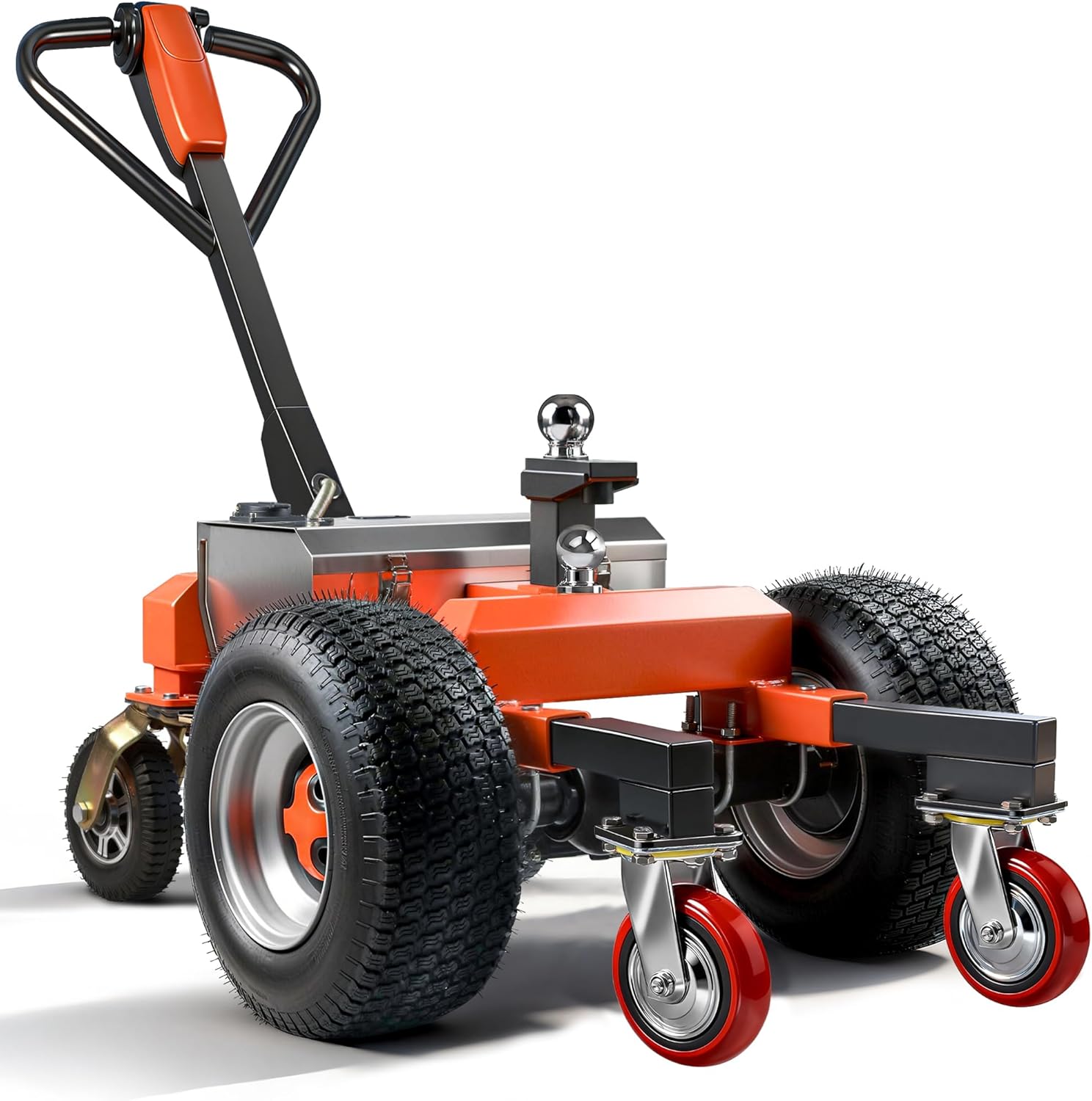 Ceridwen Trailer Mover Dolly, Heavy-Duty Trailer Dolly with Dual Hitch Balls, 4500 LBS Tongue Capacity, 360° Lockable Swivel Casters & Ergonomic Handle for RV, Camper & Boat Trailers