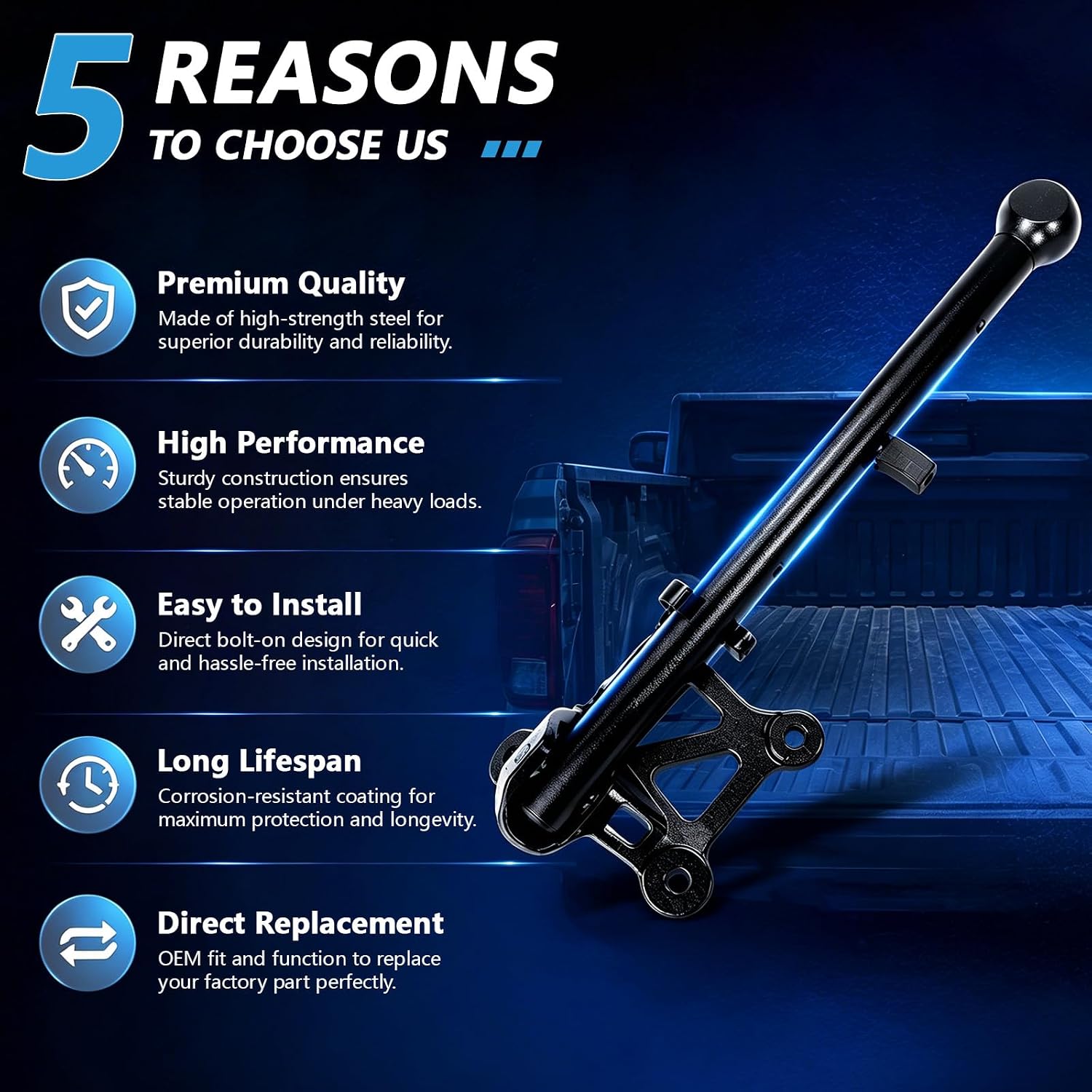 Auxiliary Tailgate Step Handle Compatible with Chevy Silverado & GMC Sierra 1500 2500HD 3500HD 2019-2026 Truck Bed Assist Handle Assembly Tailgate Handle W/Bracket Repalces 85116689 84338560