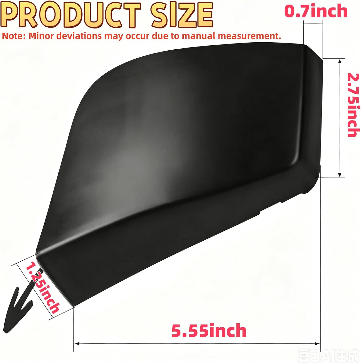 Front Bumper Tow Hook Eye Cover Black for Nissan Murano 2019-2023 Replace OE 622A0-9UF0H