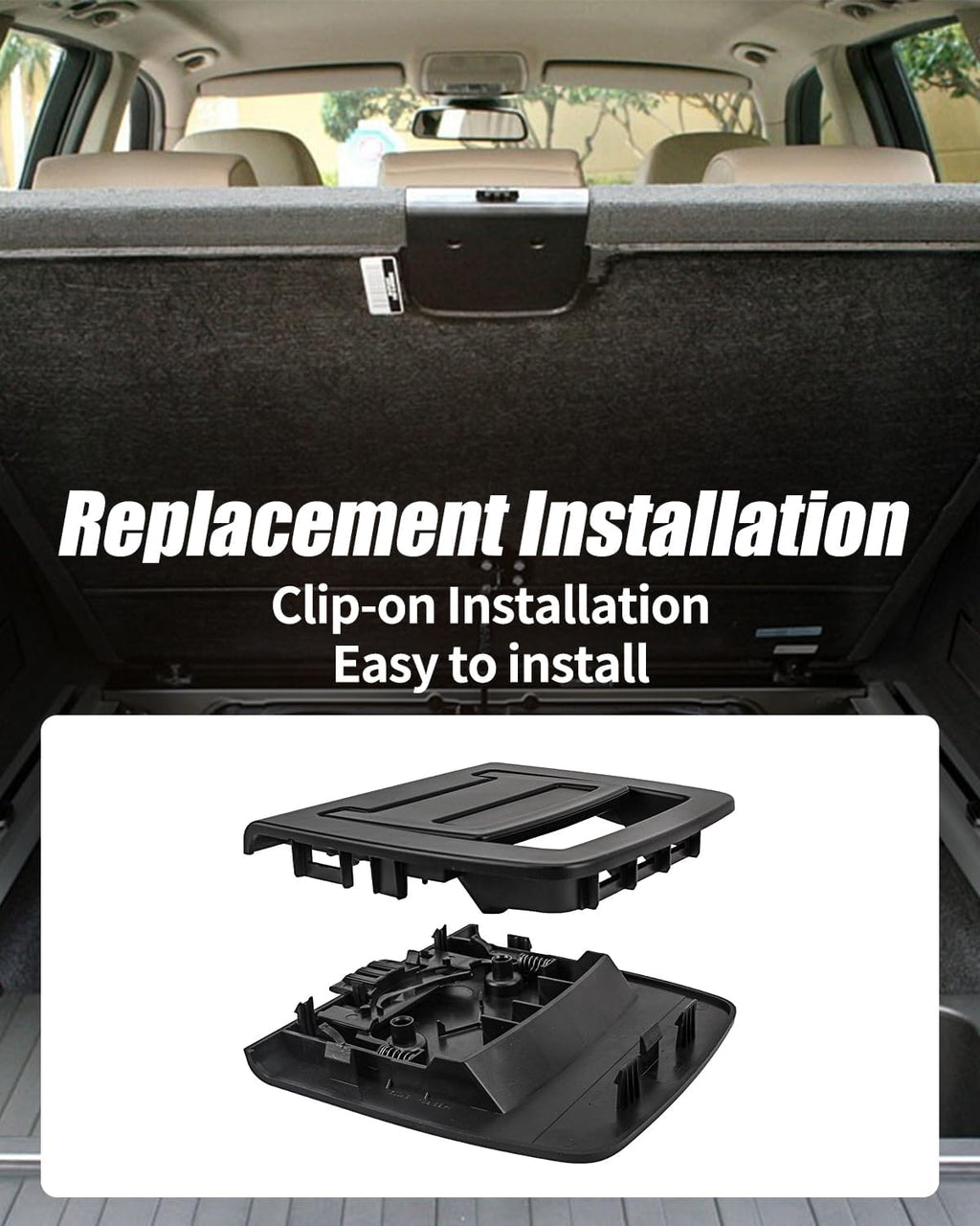 Trunk Mat Carpet Handle for BMW 5 Series F11 E60 F07 2003-2016, Rear Trunk Mat Floor Carpet Handle Repalcement for BMW X5 E70 F15 2006-2018, X6 E71 F16 2007-2019 (Black)