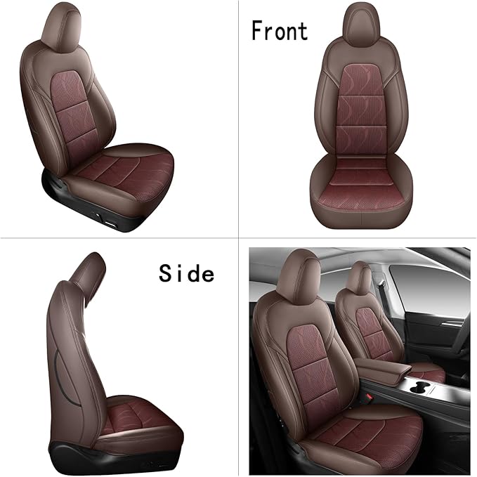 Tesla Model Y Seat Cover Full Set, Faux Leather Tesla Car Seat Cover, Perfect - Image 4