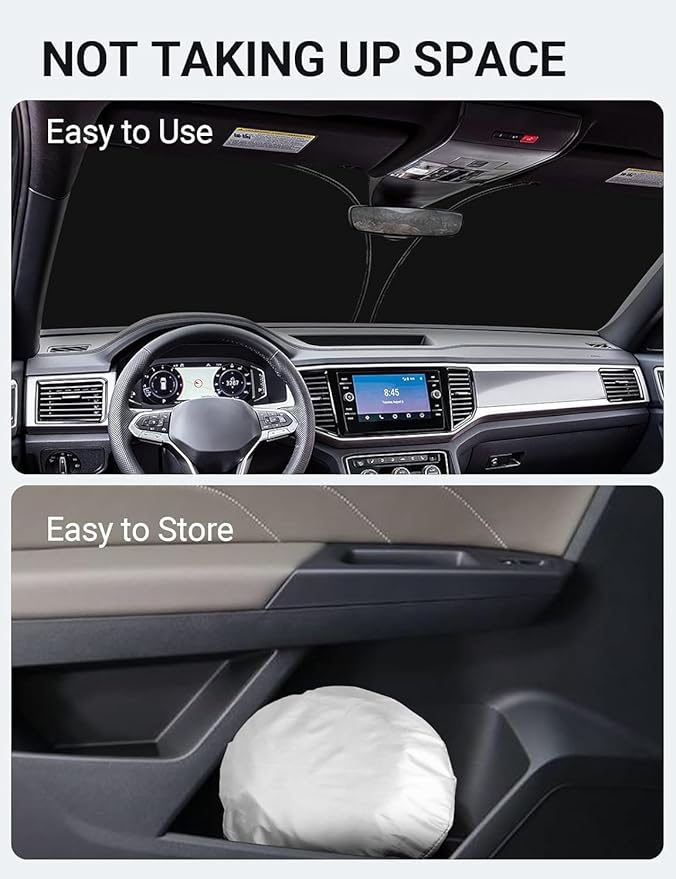Proadsy for Volkswagen Atlas 2018-2024 2025 Windshield Sun Shade 4-Layer - Image 8