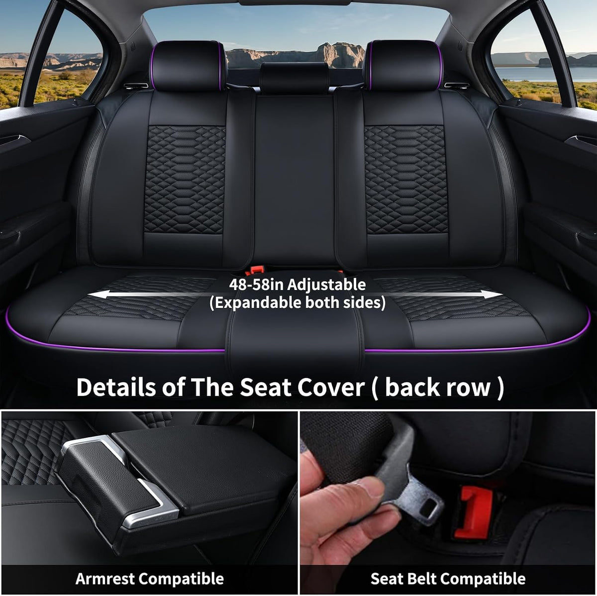 coverado leather seat covers, car seat covers full shown in use