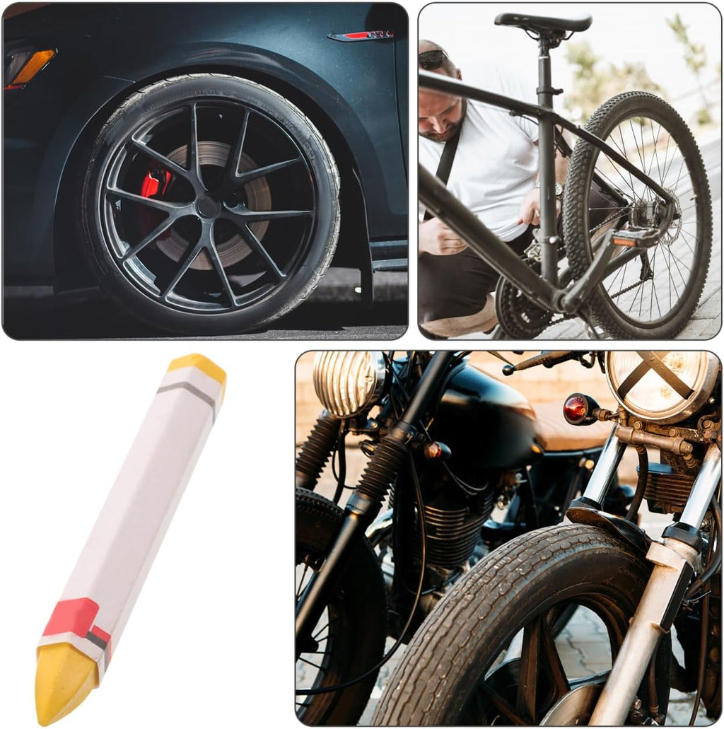 Sewroro 2pcs Wax Marker Pens Car Tire Marking Pens Tire Repair for Vehicle Maintenance Automotive Use Yellow