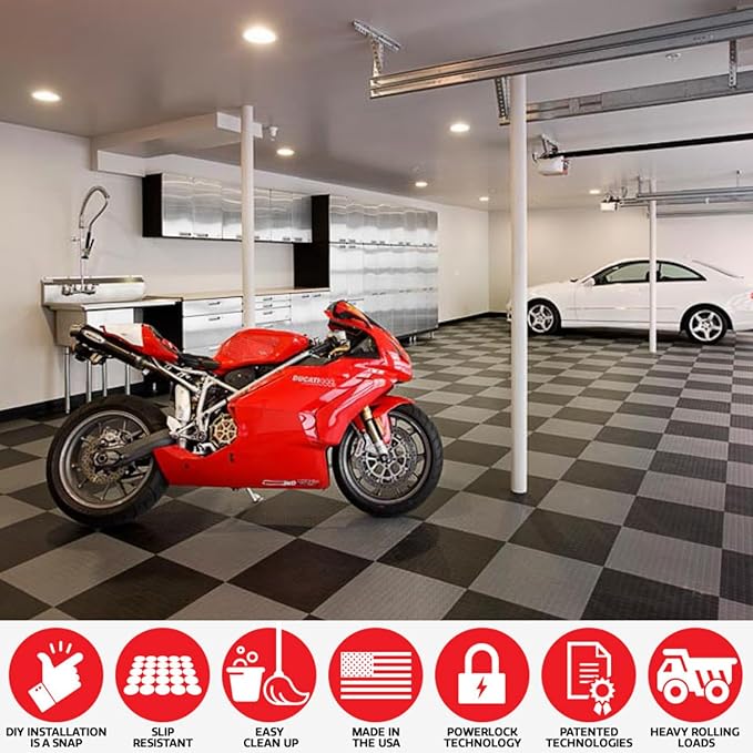 Big Floors GarageDeck Coin Pattern, Durable Copolymer Interlocking Modular - Image 5