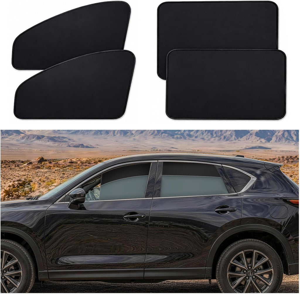 ZATOOTO Magnetic Car Window Shade 4 Pack, Car Shades for Side Windows for Sleeping Car Privacy Curtain UV Block Window Shade, Universal Size for Vehicle Sun Block Window Shade for Baby