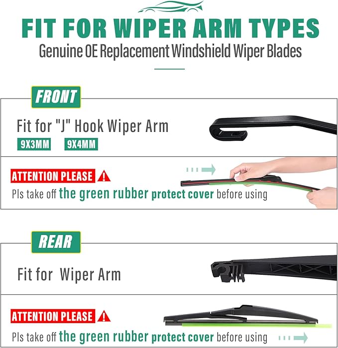 24" 17" 12" Windshield Wiper Blades Replacement - Image 8
