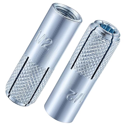 Wensilon 1/2"-13 Premium Zinc Plated Carbon Steel Drop in Anchors Assortment by Wensilon