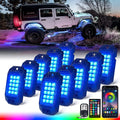 Xprite Bluetooth RGB LED Rock Lights Kit, Motorcycles, Boats