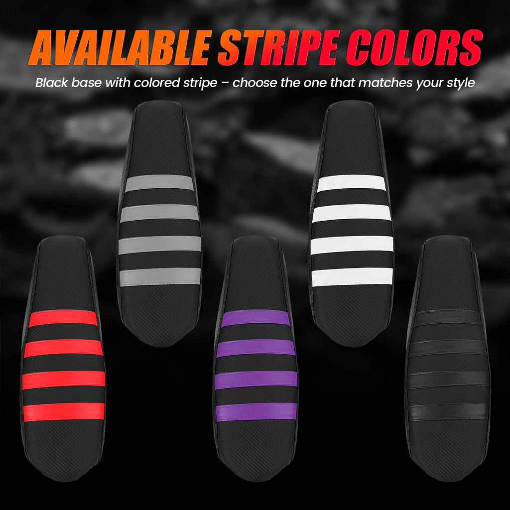 Electric Dirt Bike Seat Cover Stylish Striped Soft for Talaria Sting MX3 MX4 MX5 taparia Motorcycle Off Road Motocross Enduro (Purple)