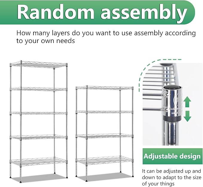 BestOffice Garage Shelving 5 Tier Metal Storage Shelves 750lbs Weight Capacity - Image 6