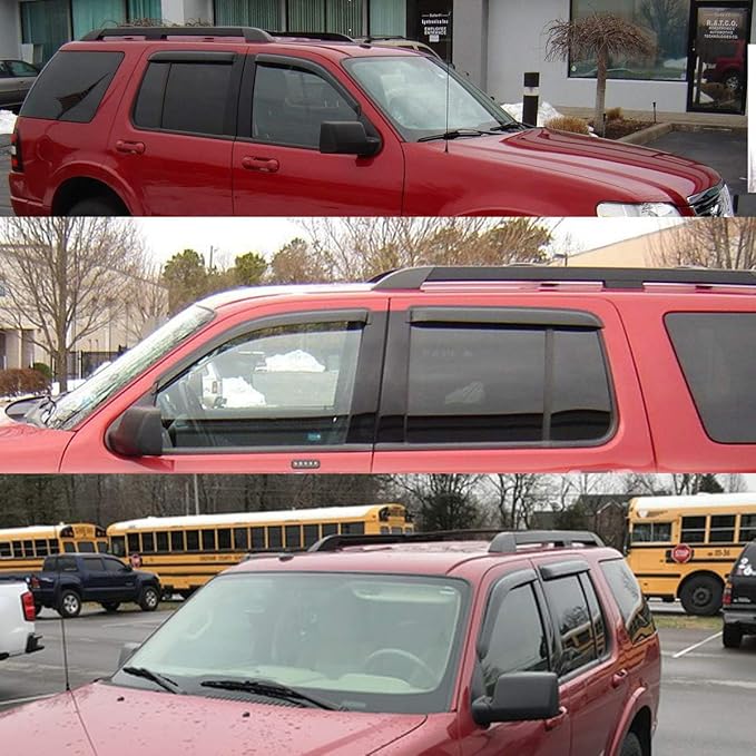 4pcs Original Shatterproof Side Window Wind Deflector Tape on Sun Rain Guards - Image 3