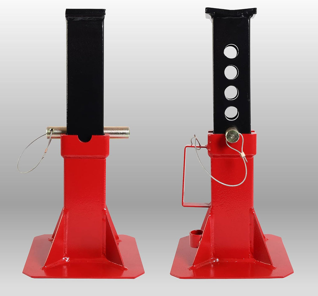 BIG RED ATZ120005R Torin Heavy Duty Pin Type Professional Car Jack Stand with Lock, 12 Ton (26,400 lb) Capacity, Red, 1 Pair