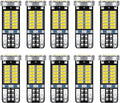 10PCS 194 LED Light Bulb, T10 168 W5W 2825 LED Reading Bulb with 24-SMD 3014 Chipsets, Bright 6000K Car License Plate Lamp Bulbs for Car Interior Dome/Courtesy/Trunk Light (White)