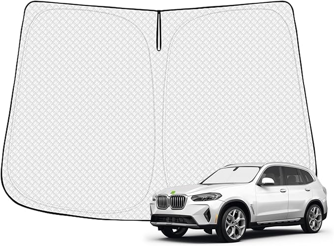Windshield Sun Shade for 2018-2024 BMW X3 Accessories Thicken 6-Layer Front by Canvcle