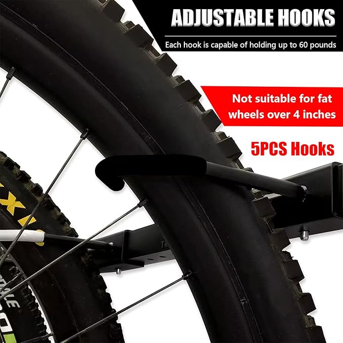 Upright Bike Stand, 5-Bike Stand Rack, Indoor Bike Storage Standing Bike - Image 5