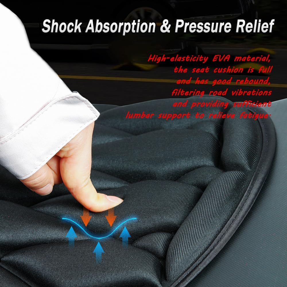 Motorcycle Seat Cushion for Honda Rebel 1100 (2021-2025), Ventilated Shock-Absorbing Seat Pad Watertight Motorcycle Seat Protector,L
