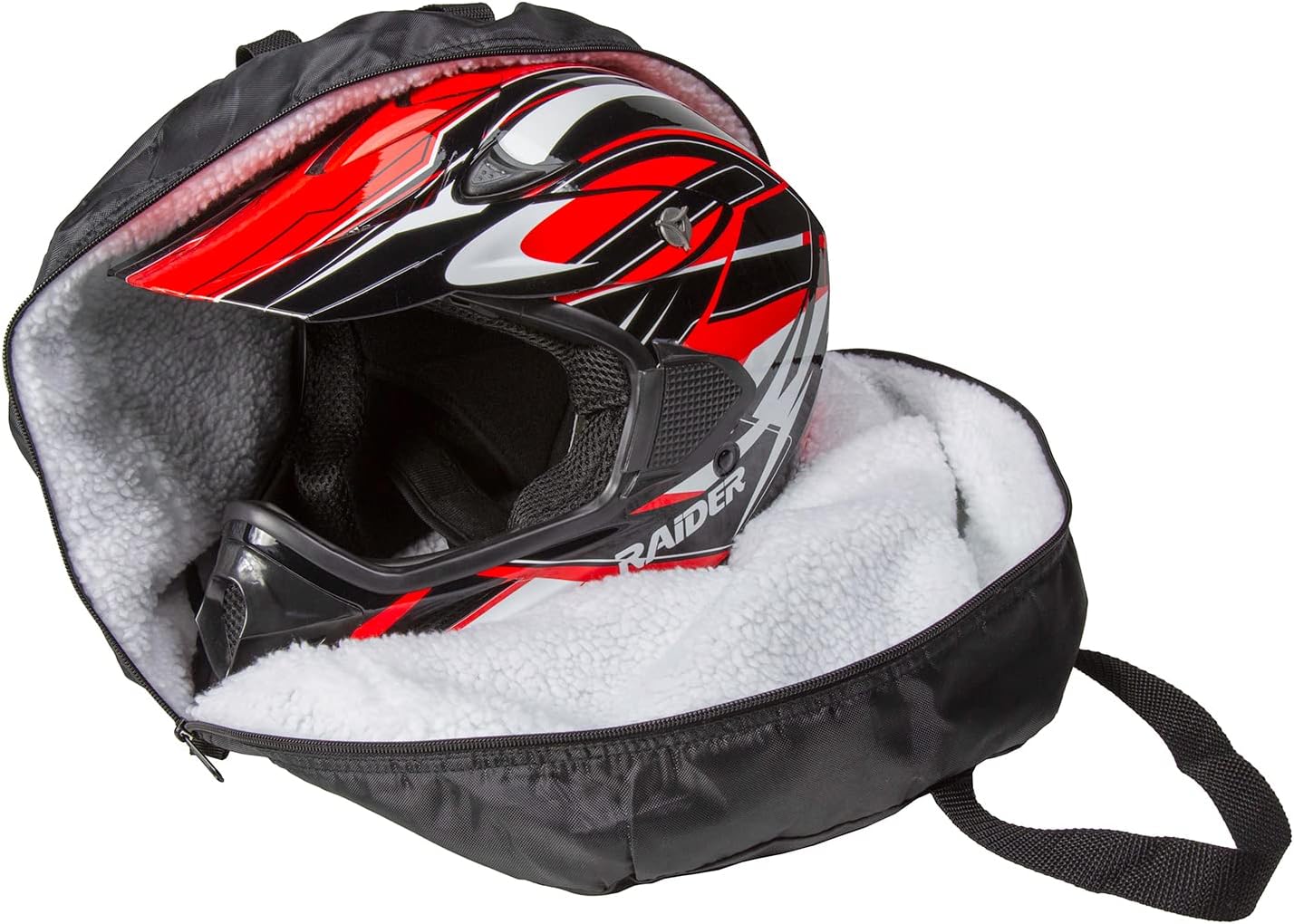 Raider BCS-8B Deluxe Black Nylon Durable Motorcycle MX Helmet Bag Medium