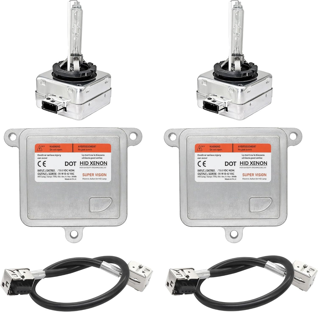 2PCS Xenon HID Headlight Ballast Control Unit with Igniter & D3S Bulb, 20928264 Xenon Ballast Kit Compatible for 2013-2020 Chevrolet Blazer Impala Malibu Suburban Tahoe # 13587720 13587843 13503432
