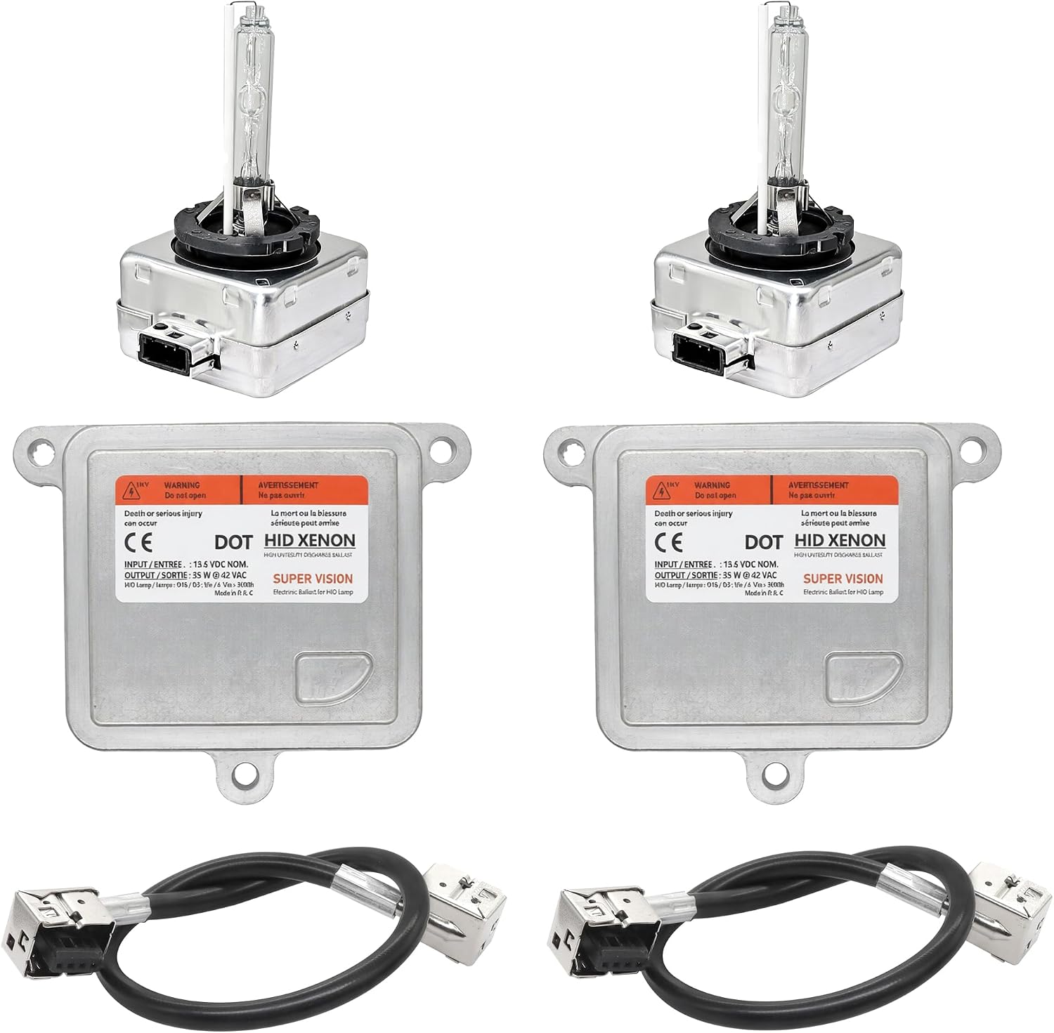 2PCS Xenon HID Headlight Ballast Control Unit with Igniter & D3S Bulb, 20928264 Xenon Ballast Kit Compatible for 2013-2020 Chevrolet Blazer Impala Malibu Suburban Tahoe # 13587720 13587843 13503432
