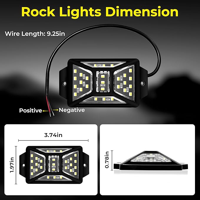 20 Pods 540 LEDs White Rock Lights - Image 5