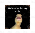 Welcome To My Crib Space Vintage Metal Tin Sign Bar Cafe Garage Cave Home Room by Unknown
